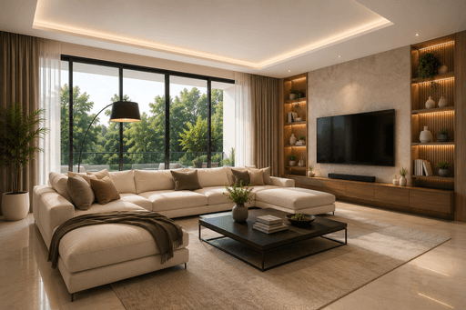 A bright, welcoming living room with natural light